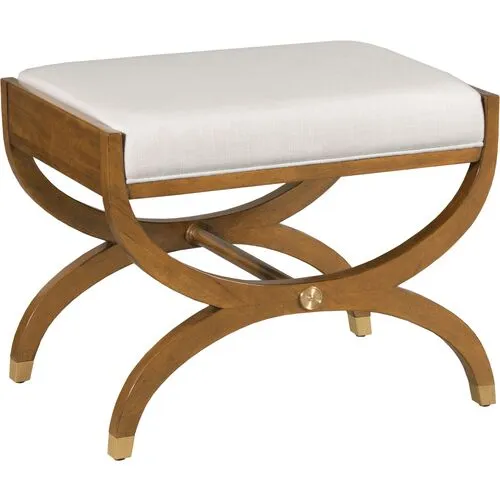 Noel Bench/Ottoman - Hazelnut/White - Brown