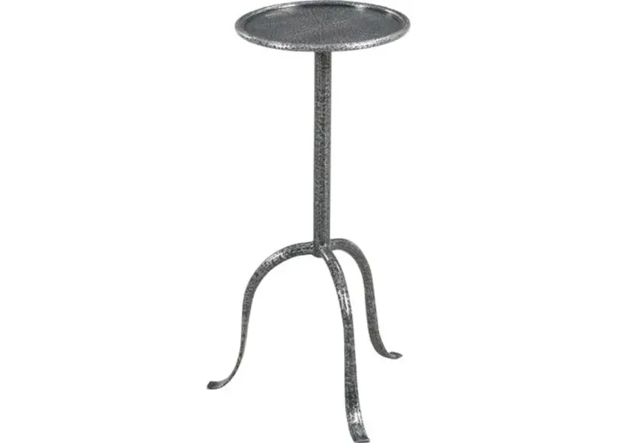 Drinker's Side Table - Hammered Steel - Lauren Liess - Silver