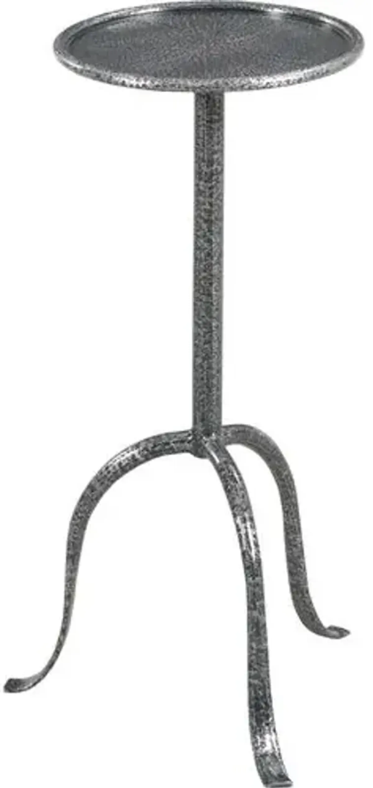 Drinker's Side Table - Hammered Steel - Lauren Liess - Silver