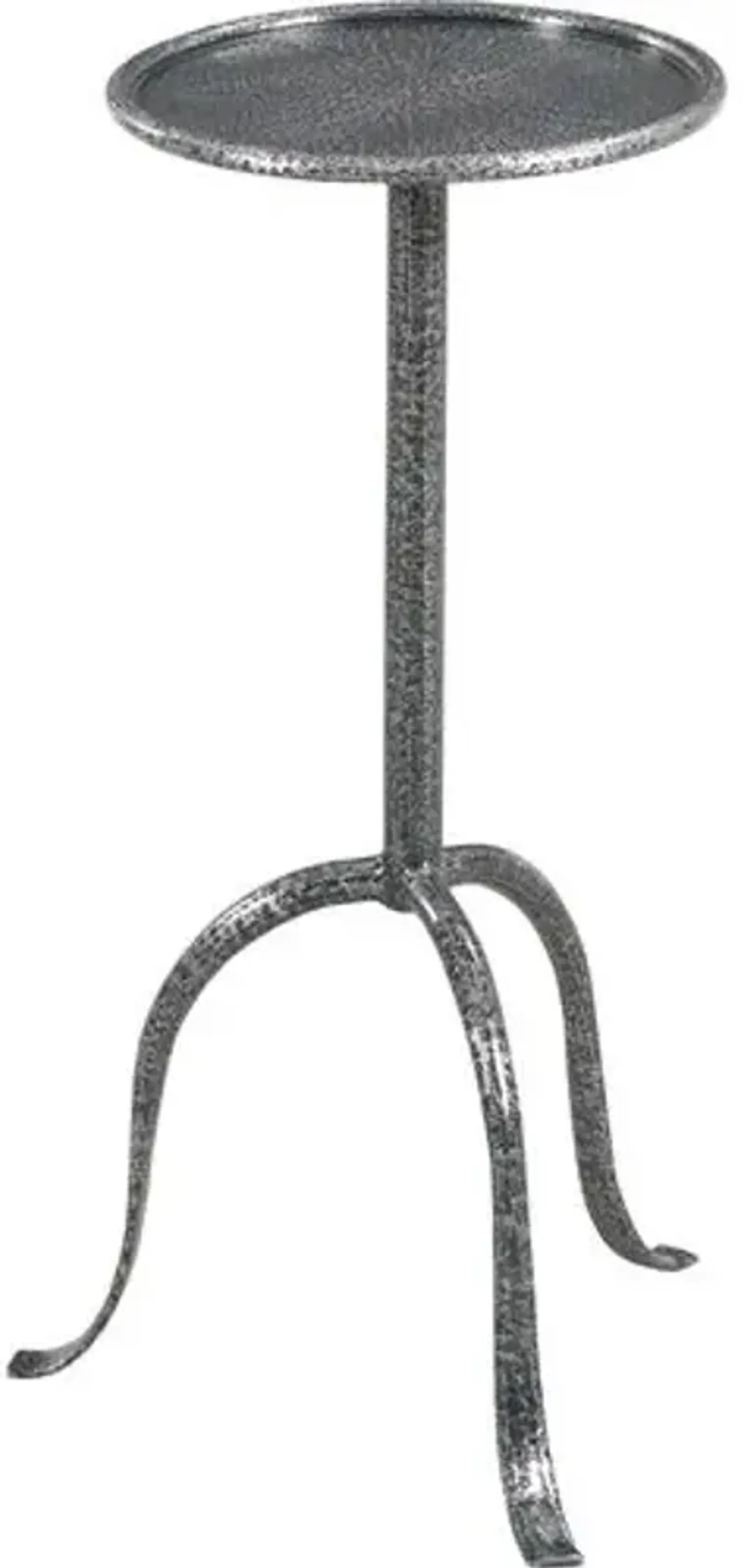 Drinker's Side Table - Hammered Steel - Lauren Liess - Silver