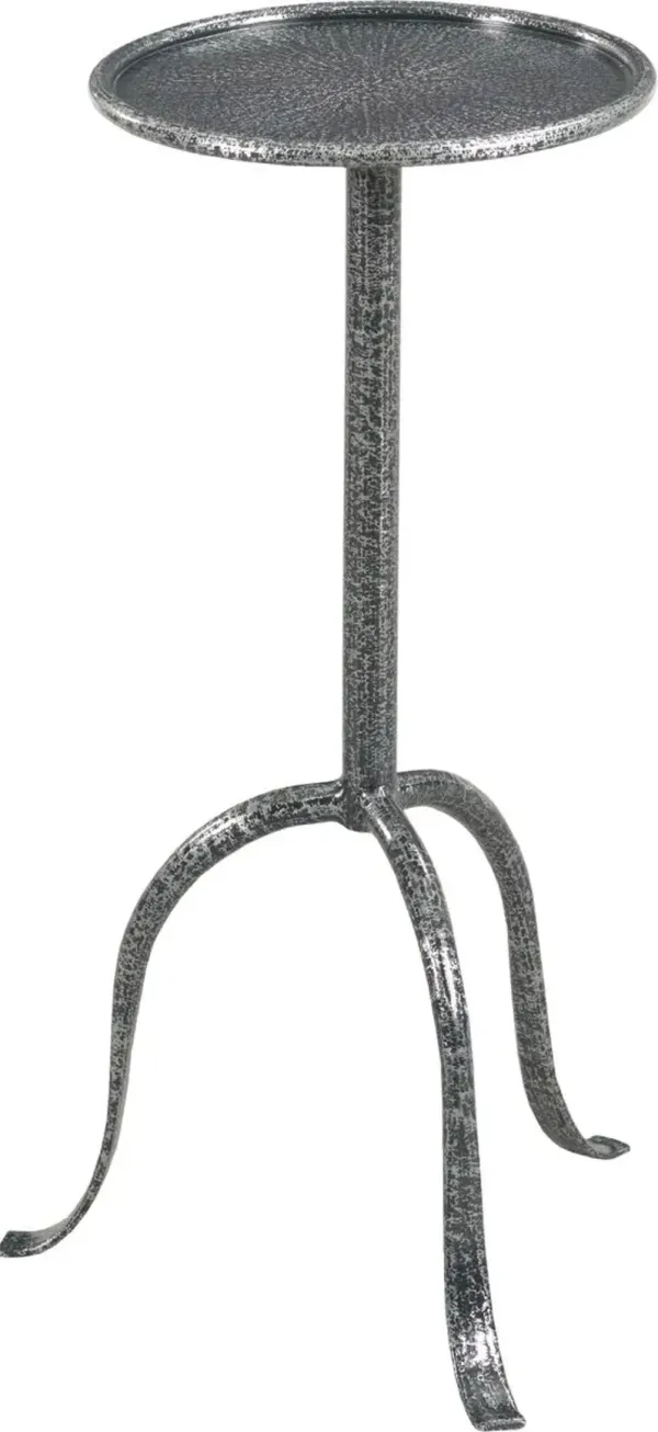 Drinker's Side Table, Hammered Steel
