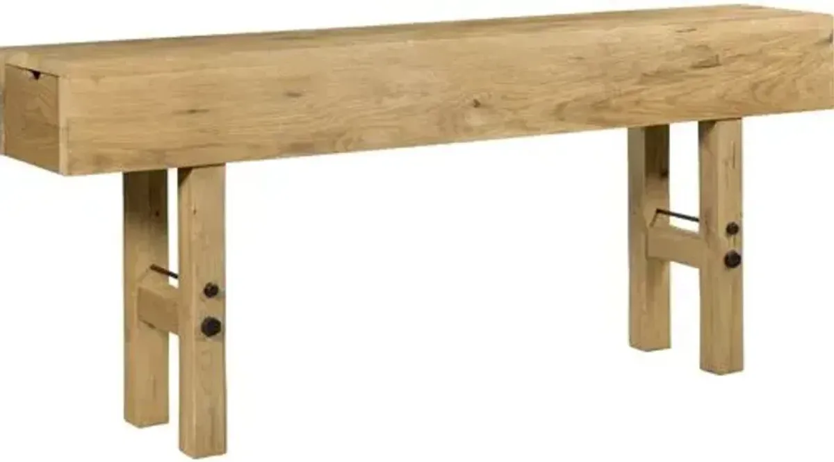 Maker's 84" Console Table - Natural Limewash - Lauren Liess - Beige