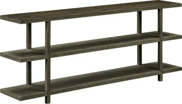 Collector's 80" Oak Console, Worn Black