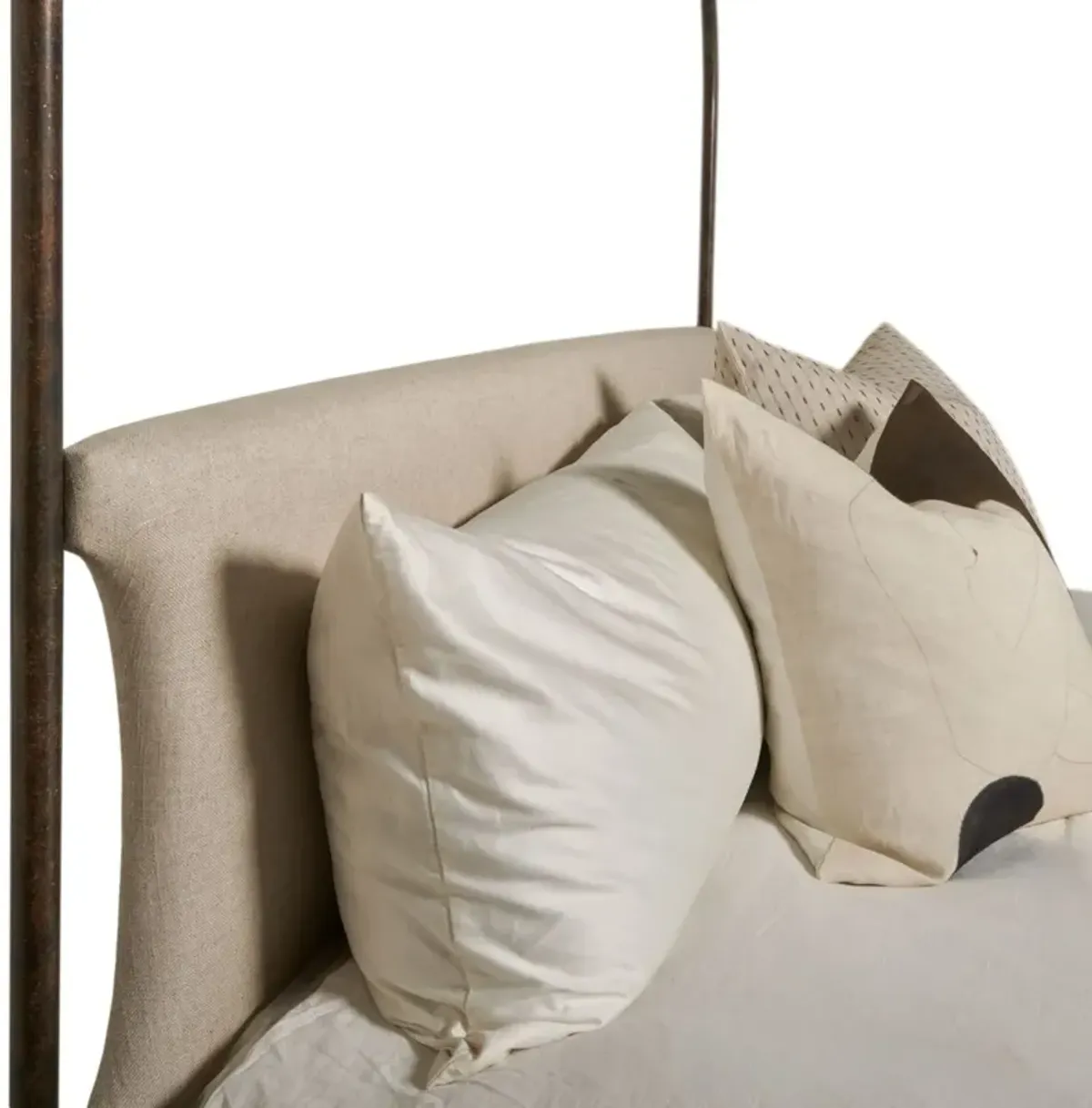 Atrium Canopy Bed, Antique Black/Stainguard Linen