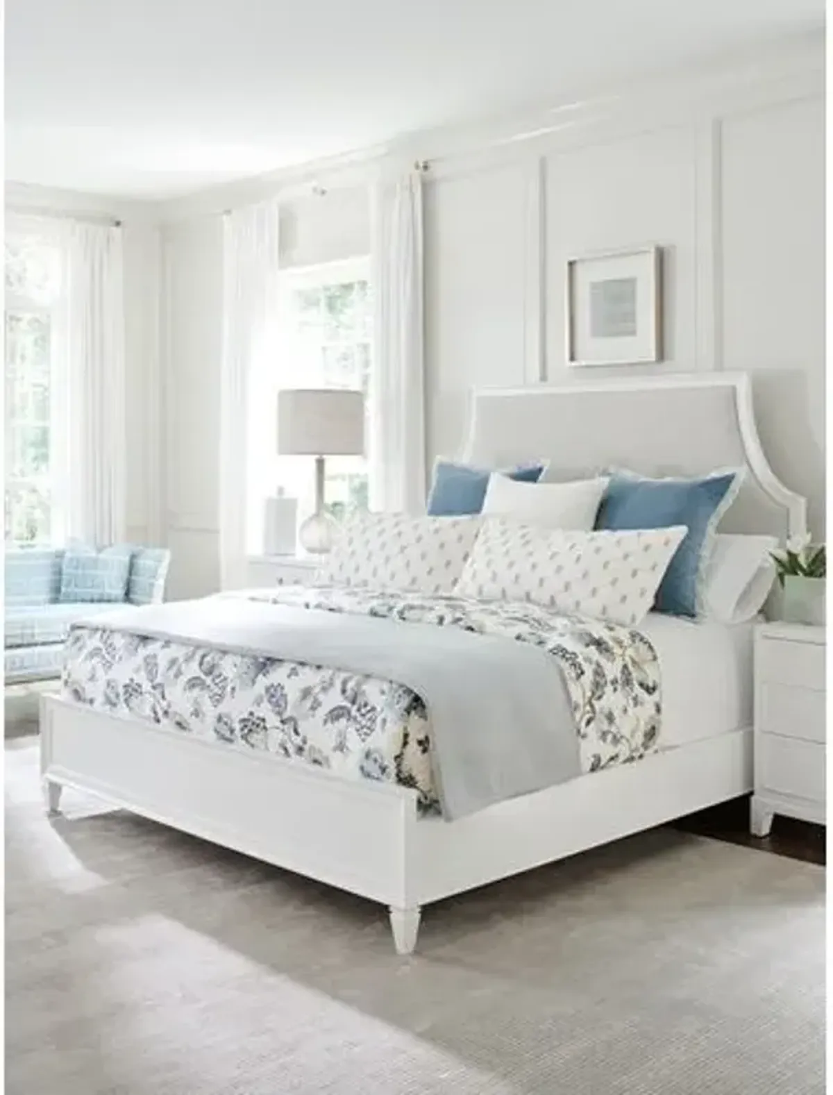 Avondale Inverness Upholstered Bed - White