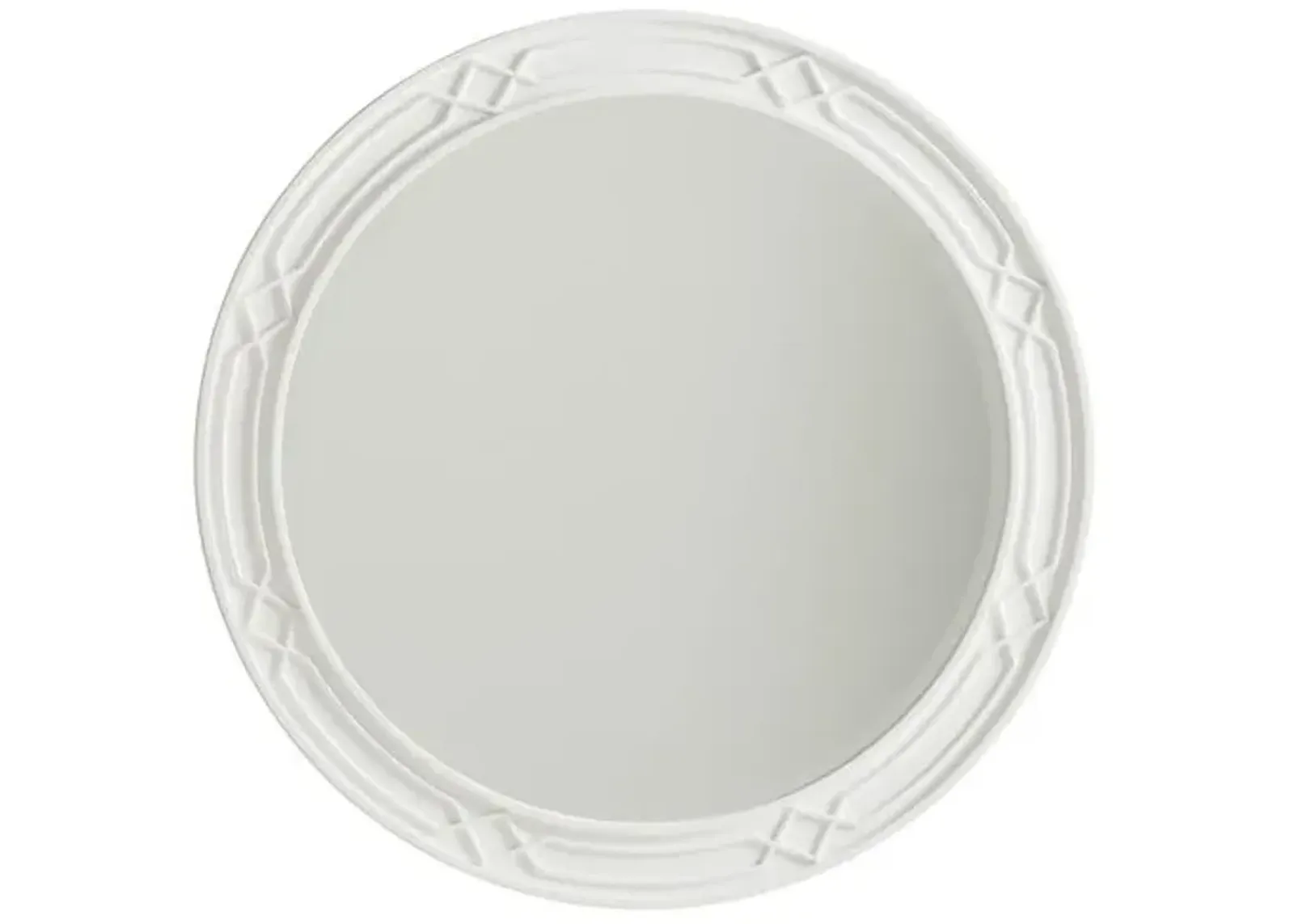 Avondale Carreno Round Mirror - White