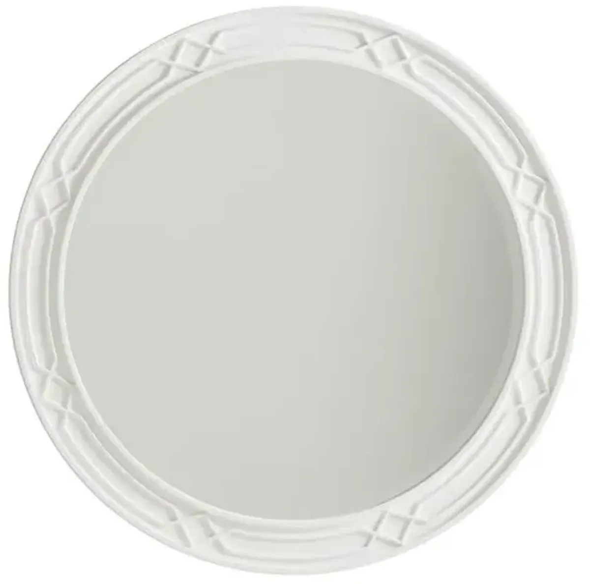 Avondale Carreno Round Mirror - White