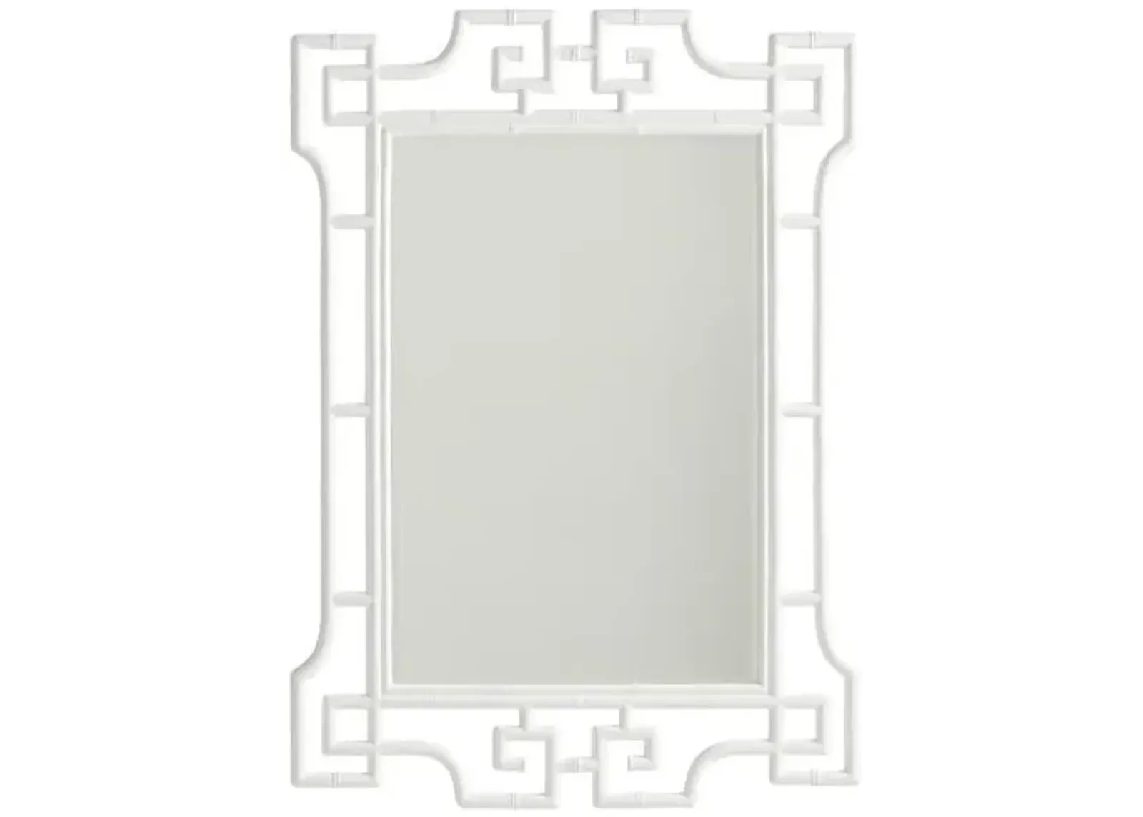 Avondale Hyde Chinoiserie Rectangular Wall Mirror - White