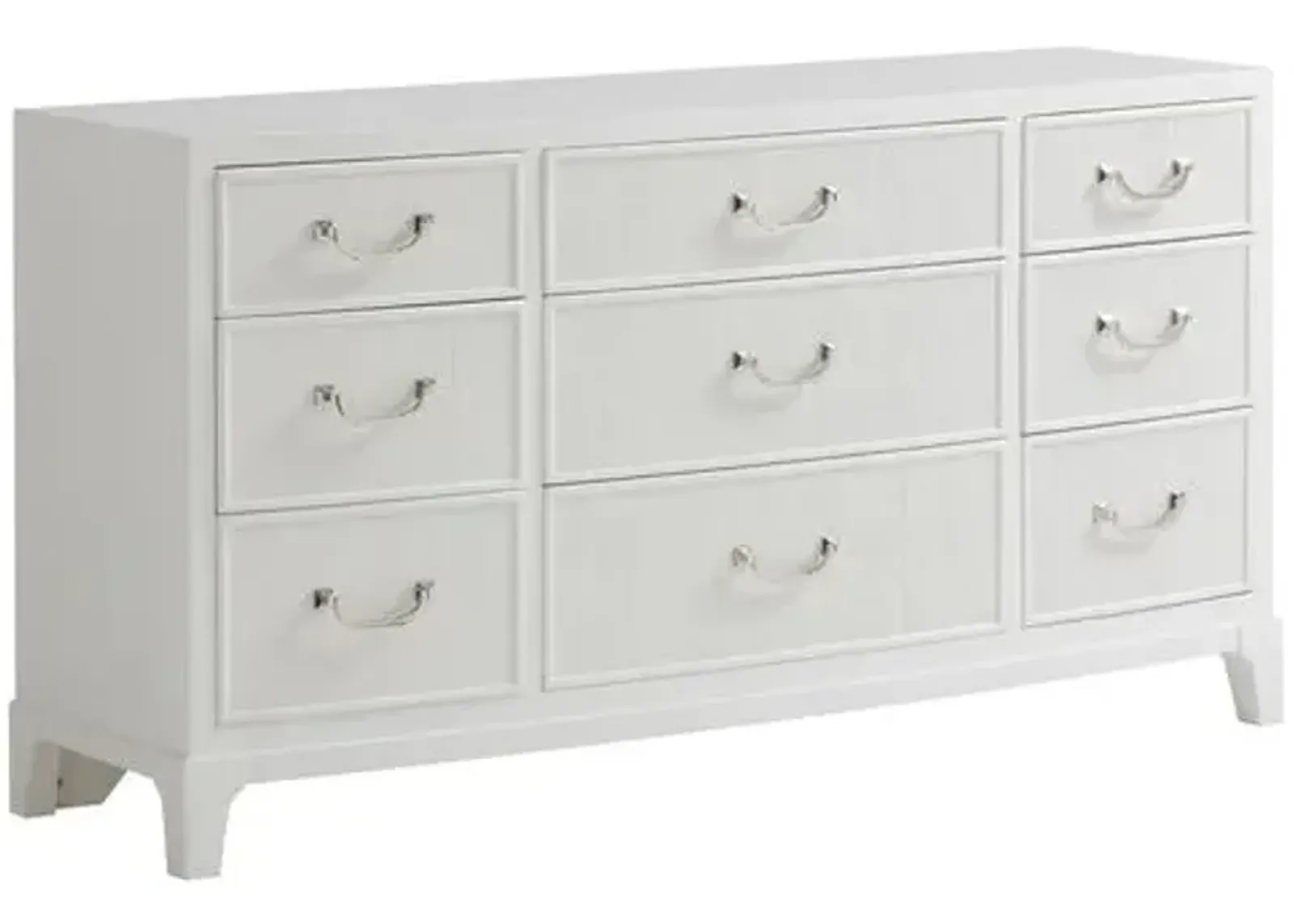 Avondale Silver Lake Triple Dresser - White