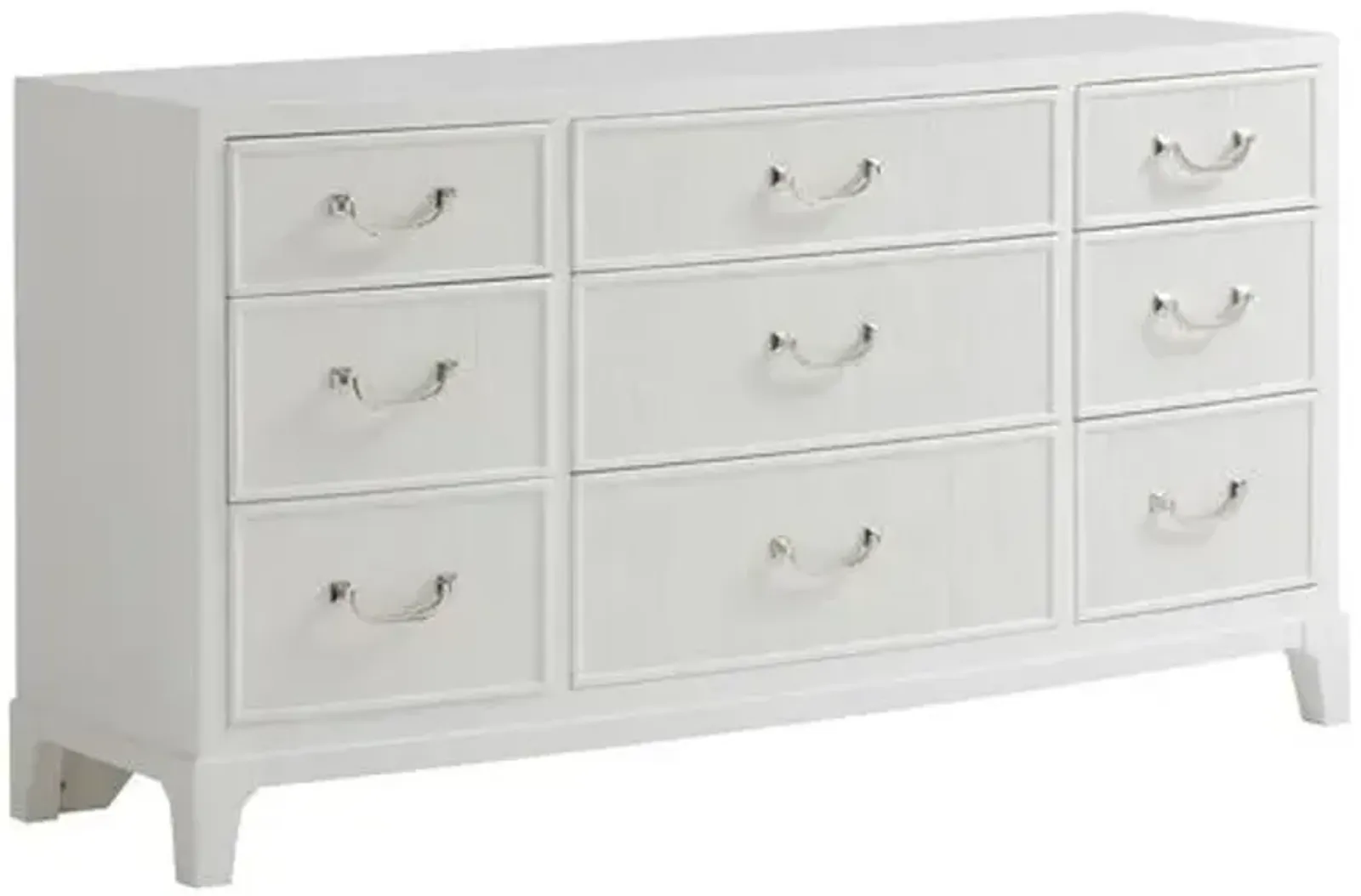 Avondale Silver Lake Triple Dresser - White