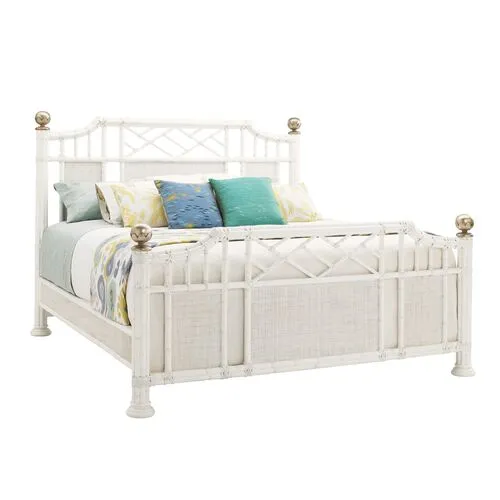 Ivory Key Pritchards Bay Panel Bed - White - Tommy Bahama