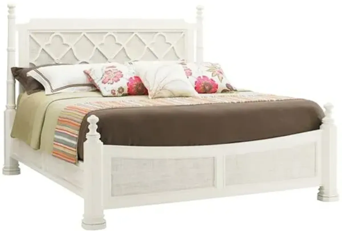 Ivory Key Southampton Adjustable Poster Bed - White - Tommy Bahama