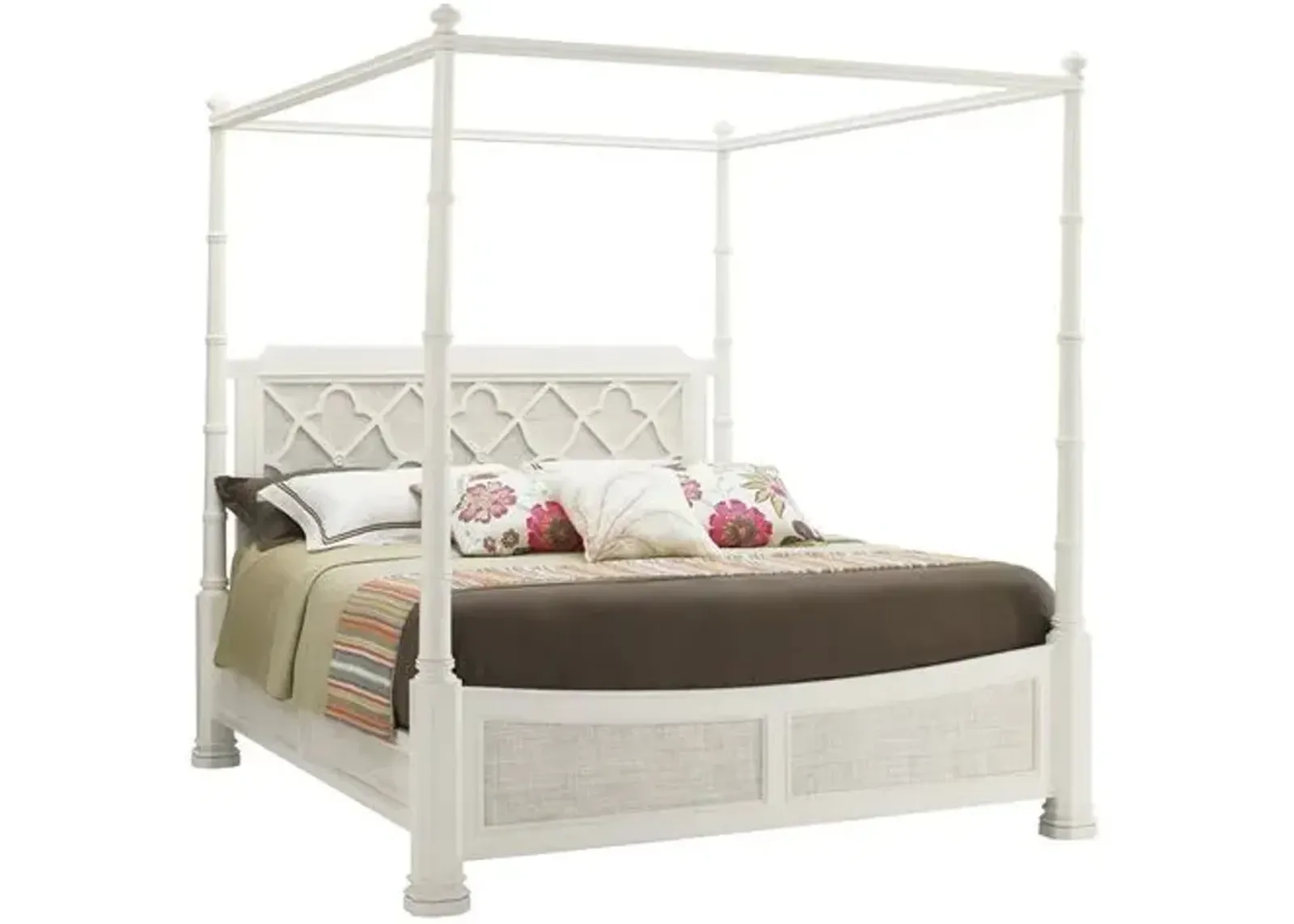 Ivory Key Southampton Adjustable Poster Bed - White - Tommy Bahama