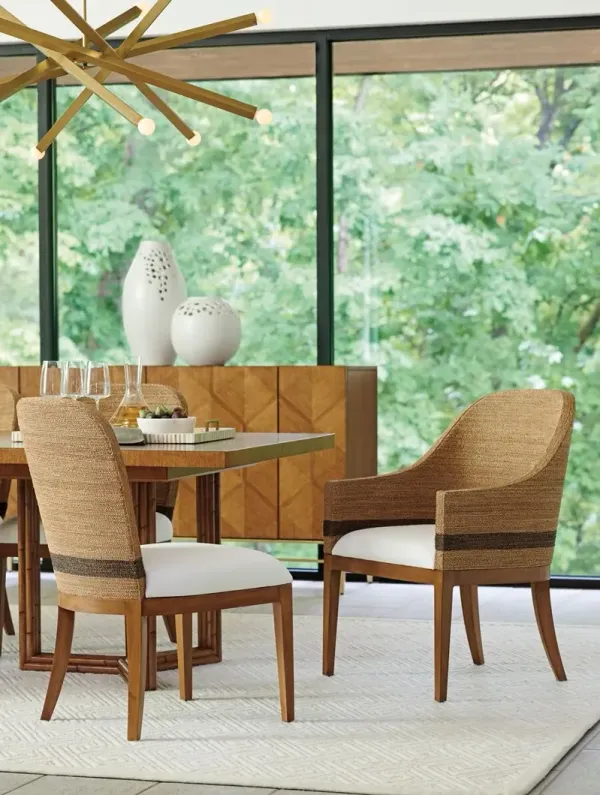 Palm Desert Bryson Woven Armchair, Natural/White