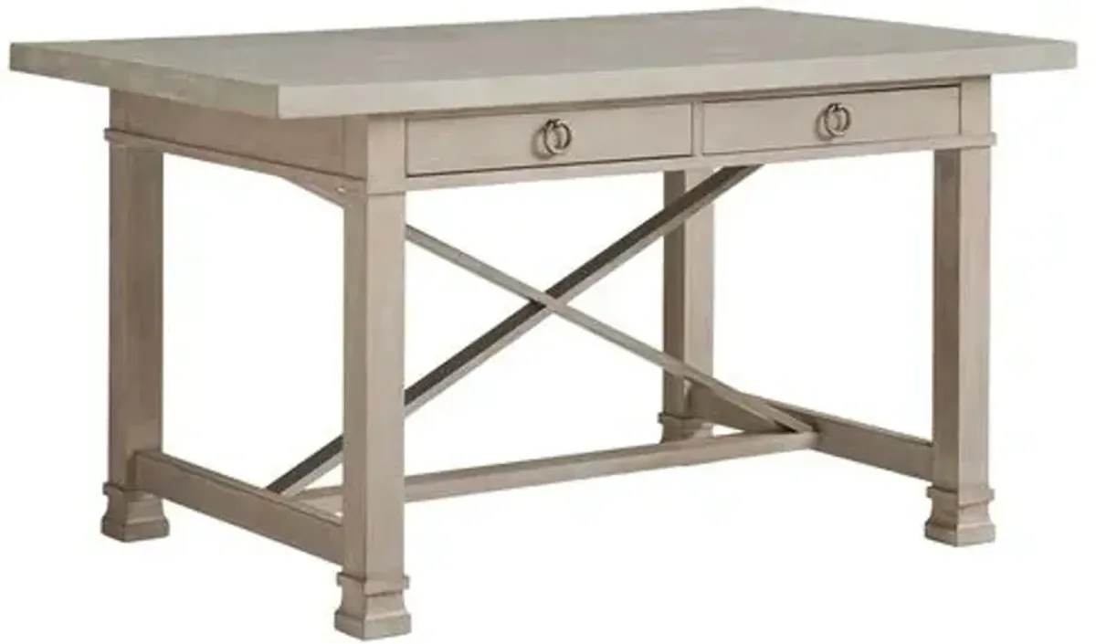 Malibu Seaboard Concrete Top Bistro Table - Warm Taupe - Barclay Butera - Beige