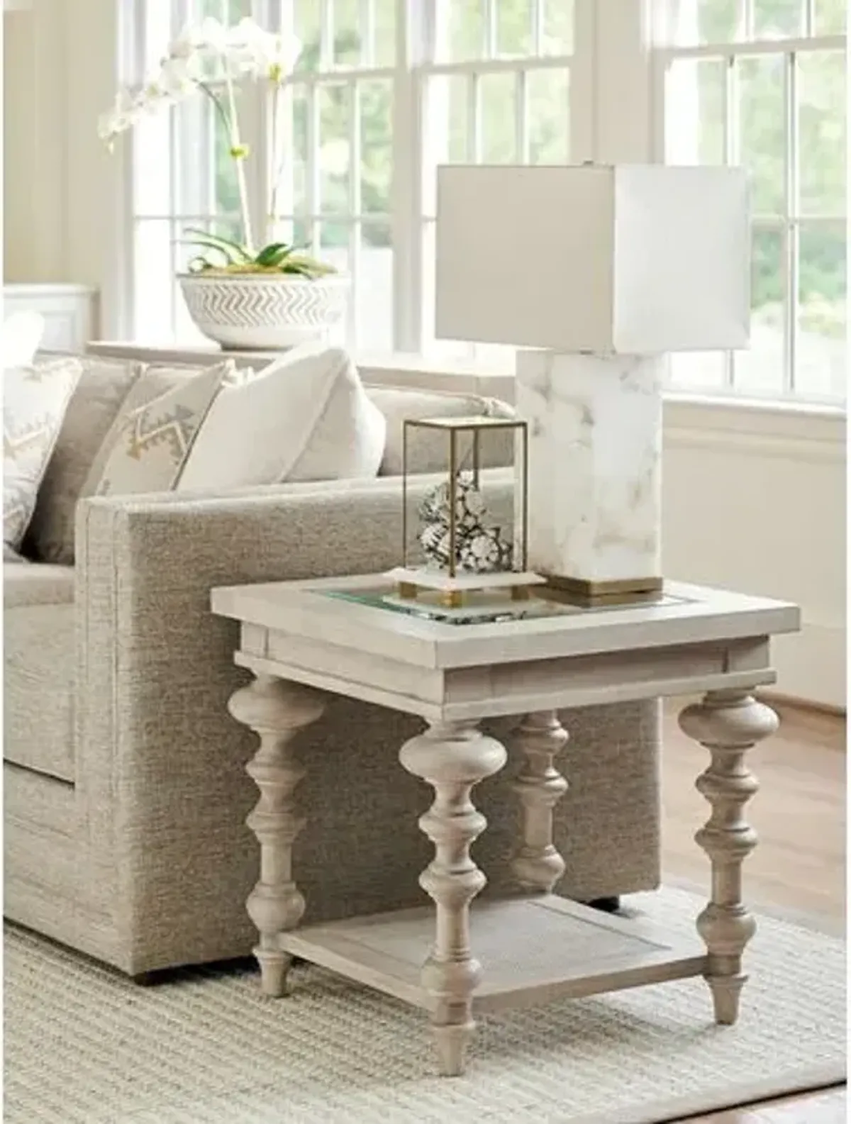 Malibu Castlerock End Table - Warm Taupe - Barclay Butera - Beige