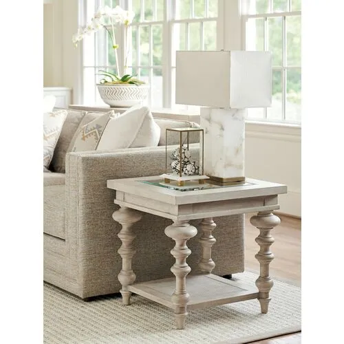 Malibu Castlerock End Table - Warm Taupe - Barclay Butera - Beige