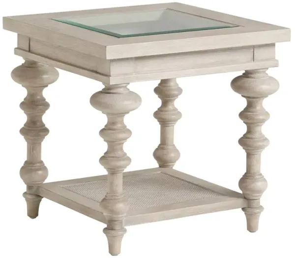 Malibu Castlerock End Table, Warm Taupe