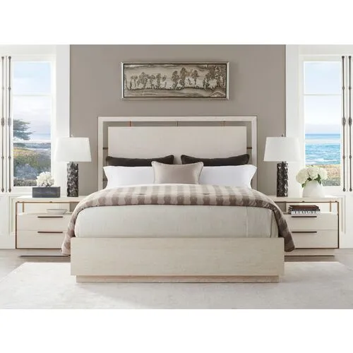 Carmel Post Ranch Panel Bed - Winter-White - Barclay Butera