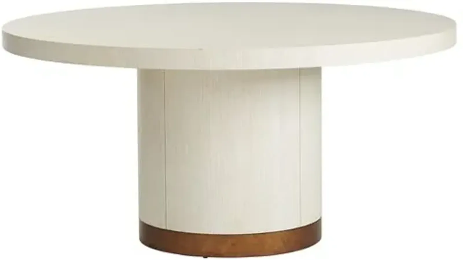 Carmel Selfridge 60" Round Dining Table - Winter-White - Barclay Butera