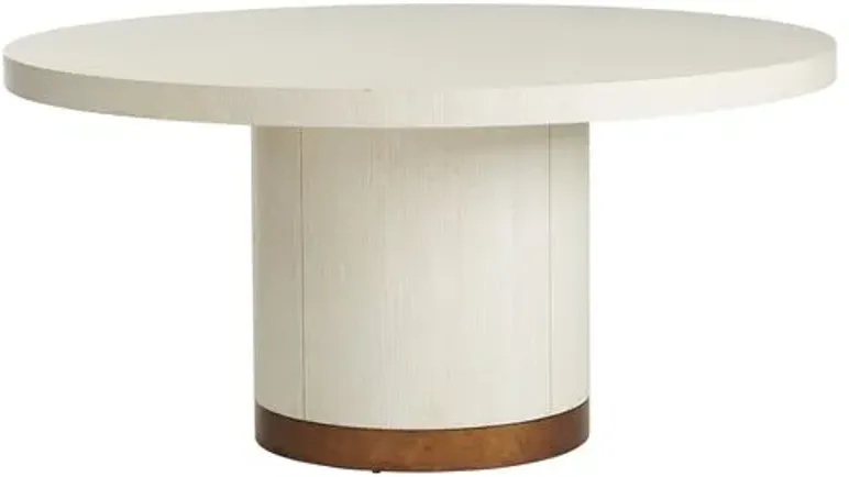 Carmel Selfridge 60" Round Dining Table - Winter-White - Barclay Butera