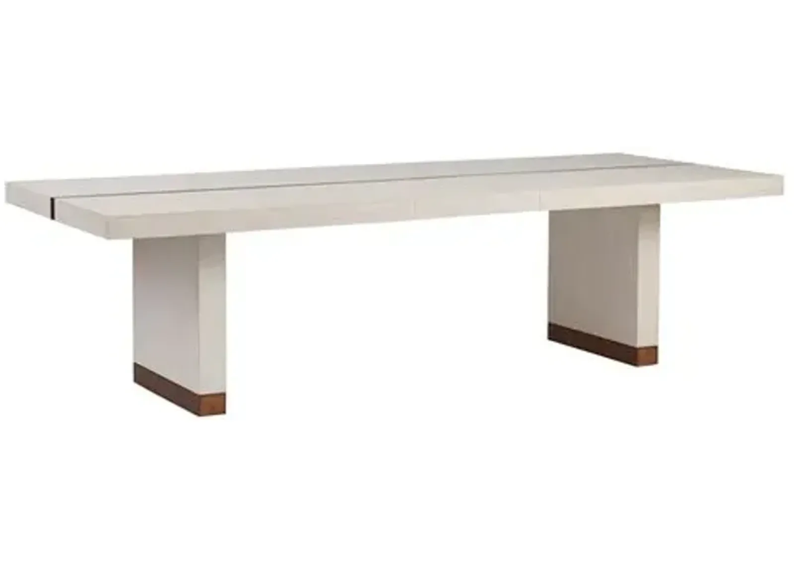 Carmel Vista Rectangular Extension Dining Table - Winter-White - Barclay Butera