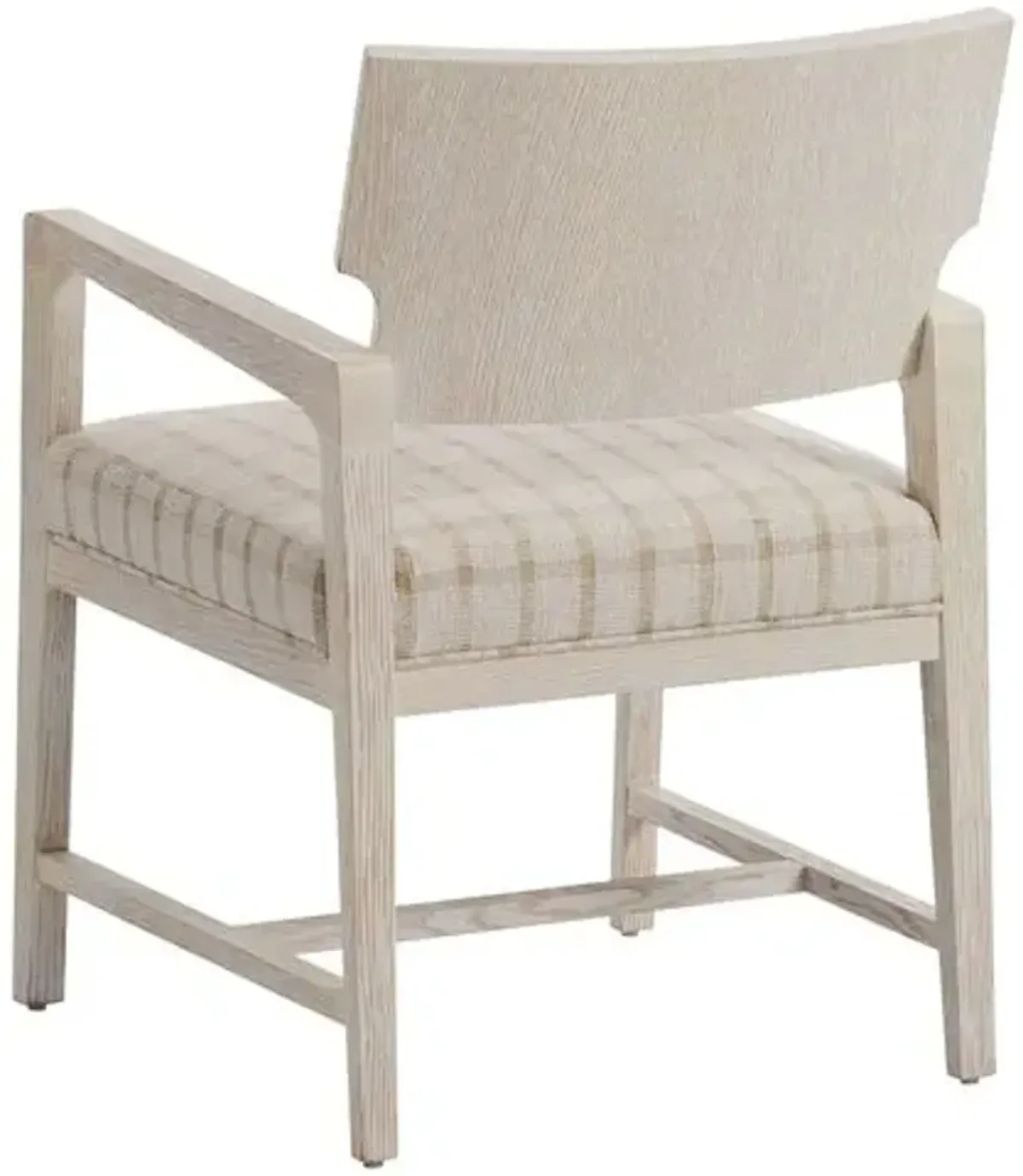 Carmel Ridgewood Dining Chair - Winter-White/Camel - Barclay Butera