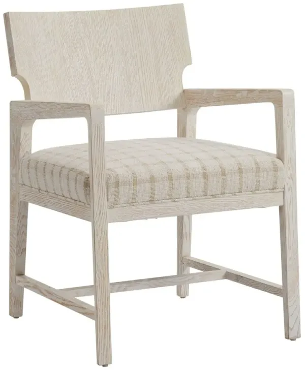 Carmel Ridgewood Dining Chair, Winter-White/Camel