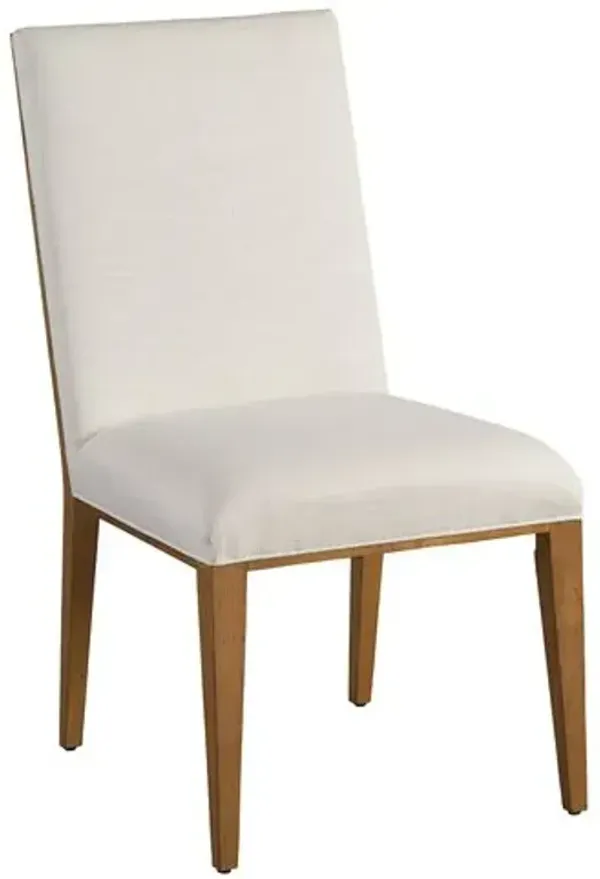 Laguna Mosaic Upholstered Side Chair - White - Barclay Butera