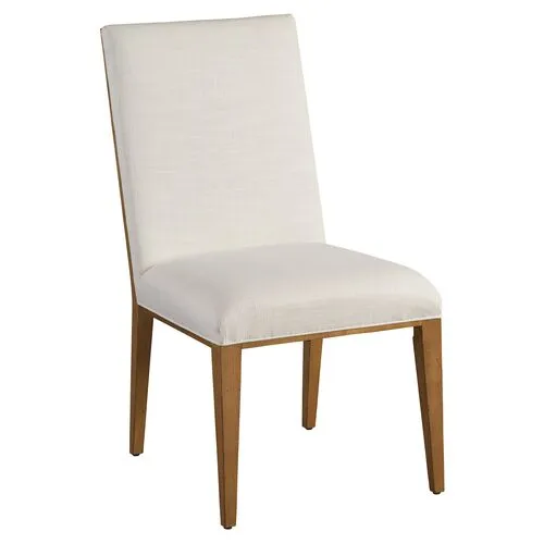 Laguna Mosaic Upholstered Side Chair - White - Barclay Butera