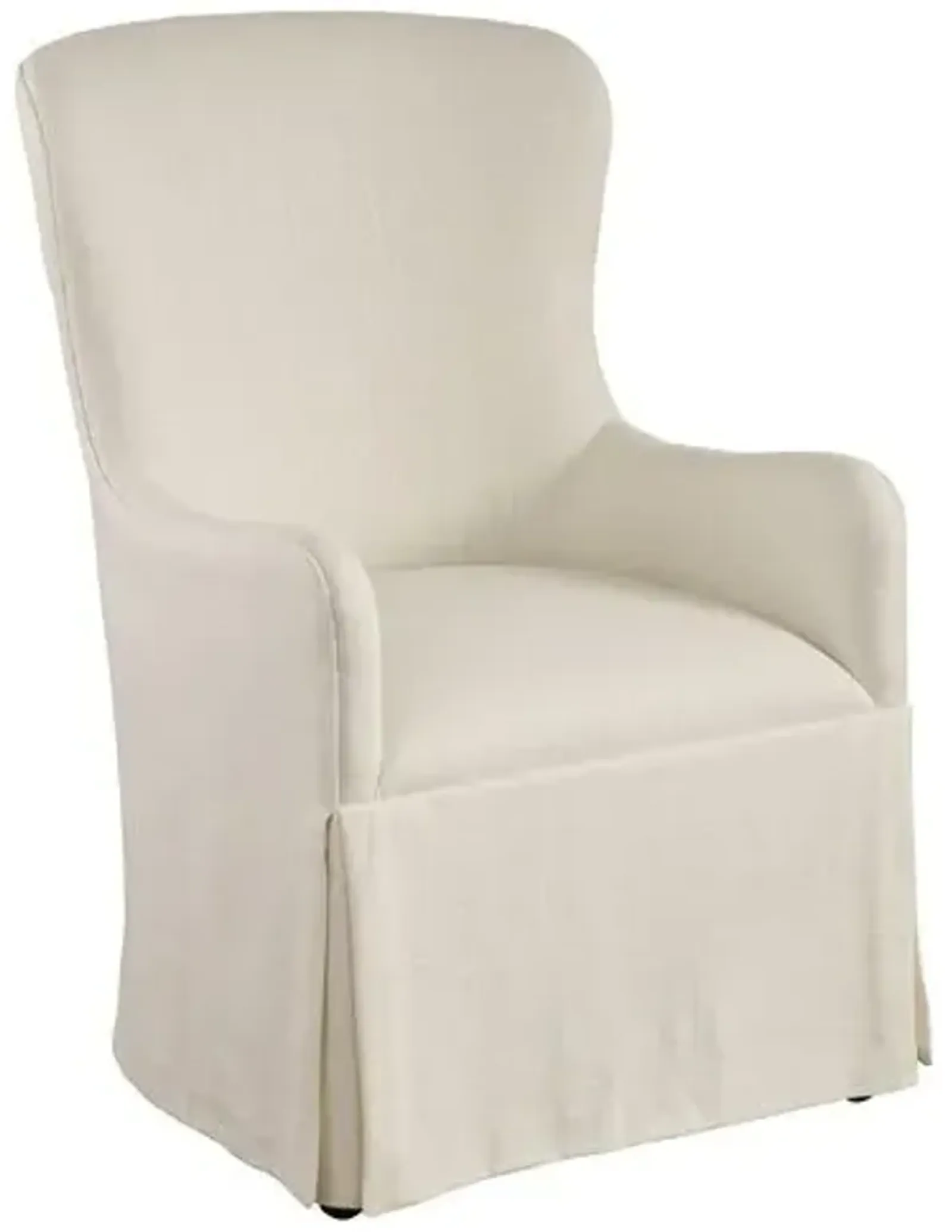 Laguna Aliso Upholstered Host Chair with Casters - White - Barclay Butera