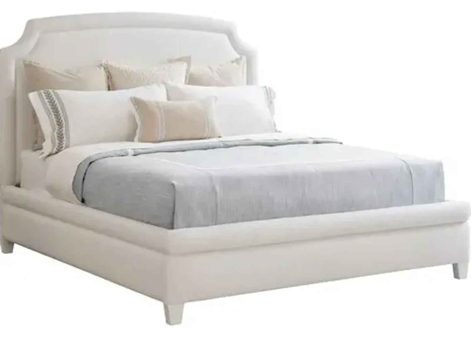 Laguna Avalon Upholstered Bed - White - Barclay Butera