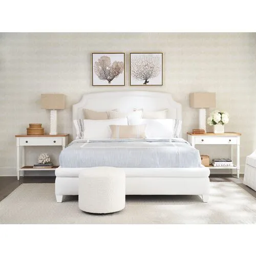 Laguna Avalon Upholstered Bed - White - Barclay Butera