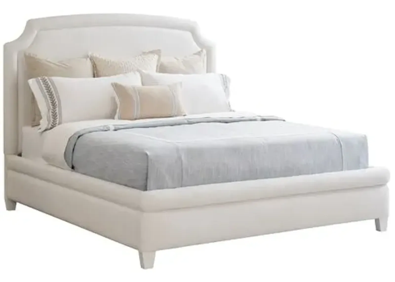 Laguna Avalon Upholstered Bed - White - Barclay Butera