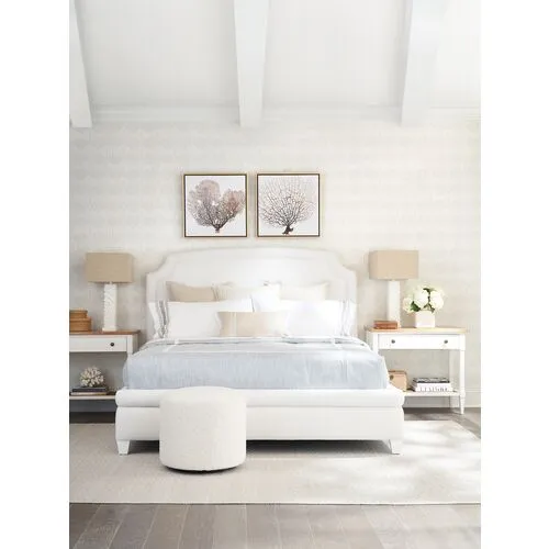 Laguna Avalon Upholstered Bed - White - Barclay Butera