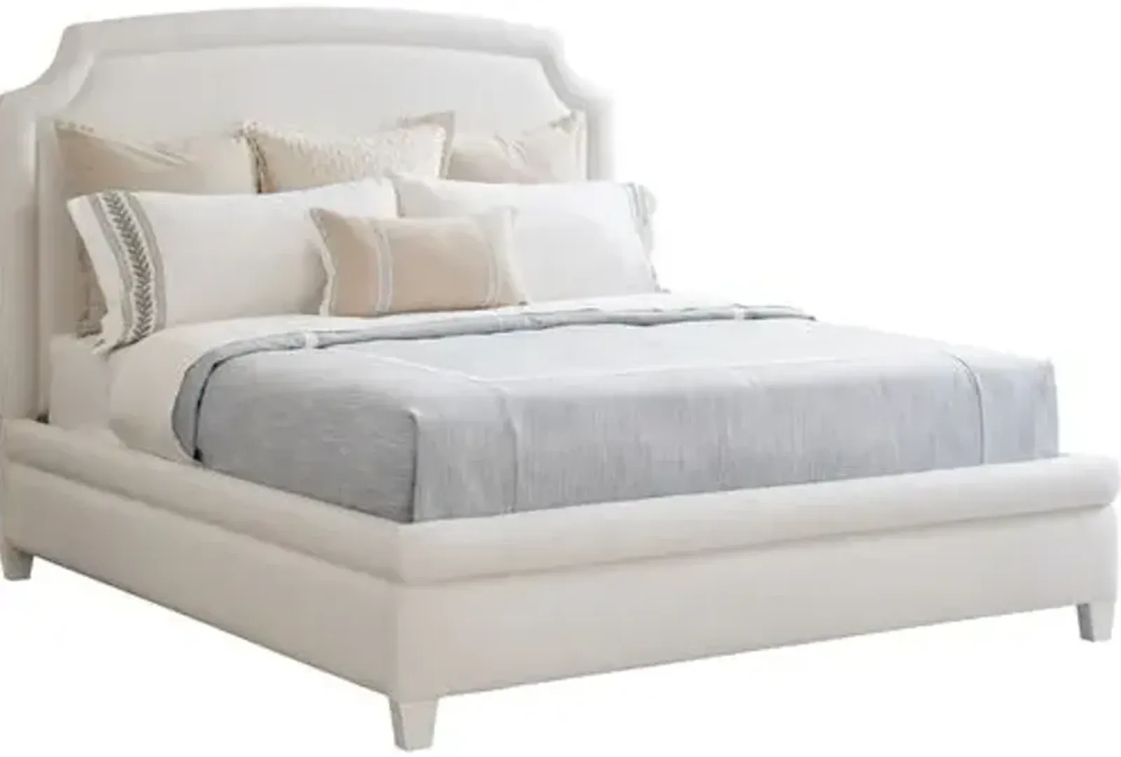 Laguna Avalon Upholstered Bed - White - Barclay Butera