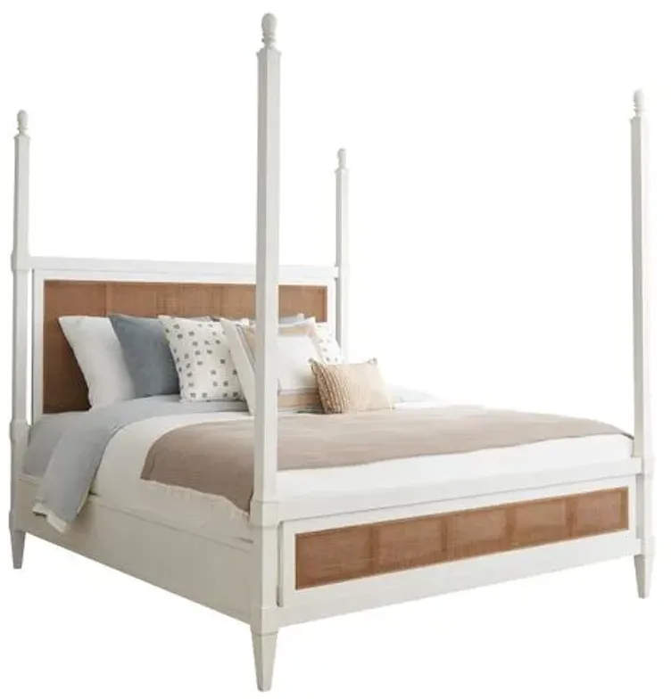 Laguna Strand Adjustable Poster Bed - White/Natural - Barclay Butera