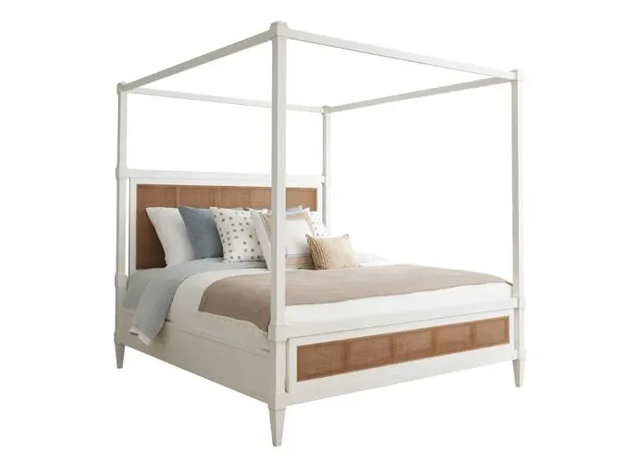 Laguna Strand Adjustable Poster Bed - White/Natural - Barclay Butera