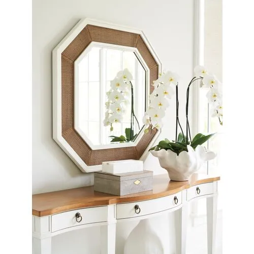 Laguna Thalia Octagonal Mirror - Natural/White - Barclay Butera