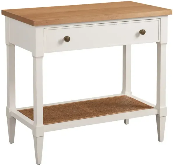 Laguna Aster Open Nightstand, White/Natural