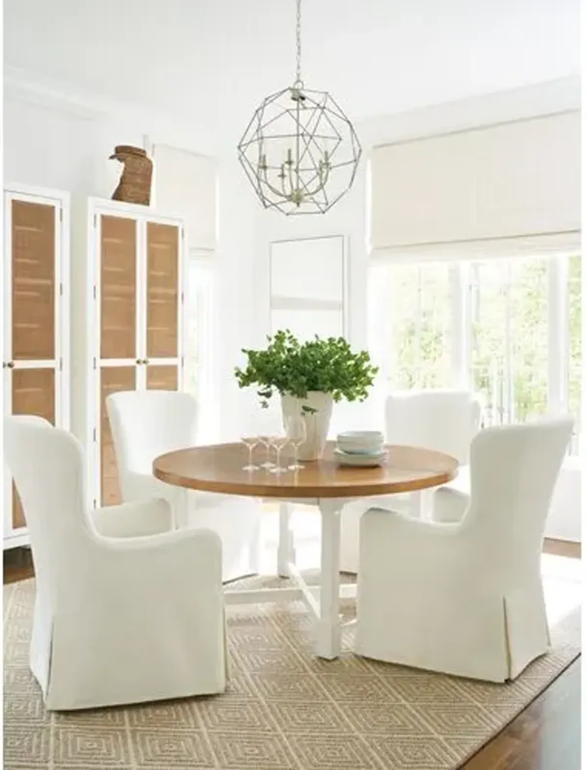 Laguna Capistrano Extension Dining Table - Natural/White - Barclay Butera