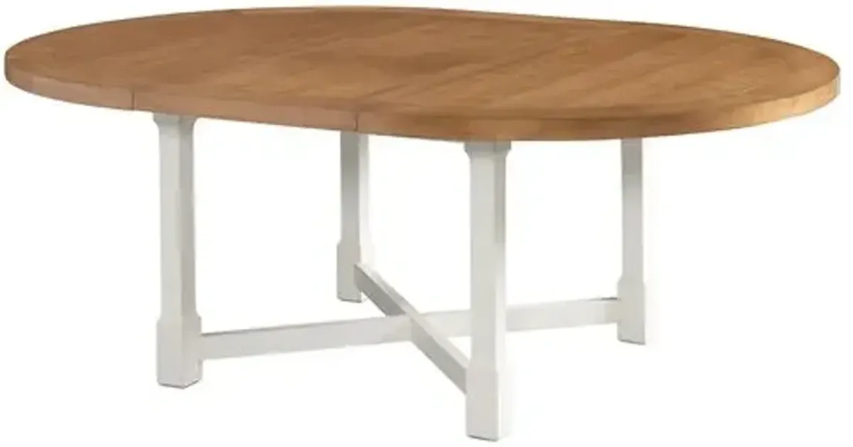 Laguna Capistrano Extension Dining Table - Natural/White - Barclay Butera