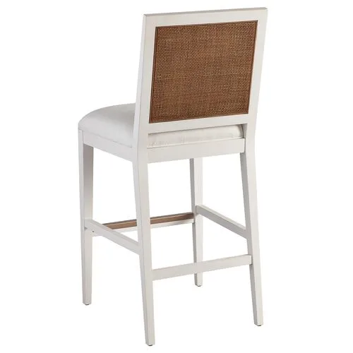 Laguna Cleo Barstool - White/Natural - Barclay Butera