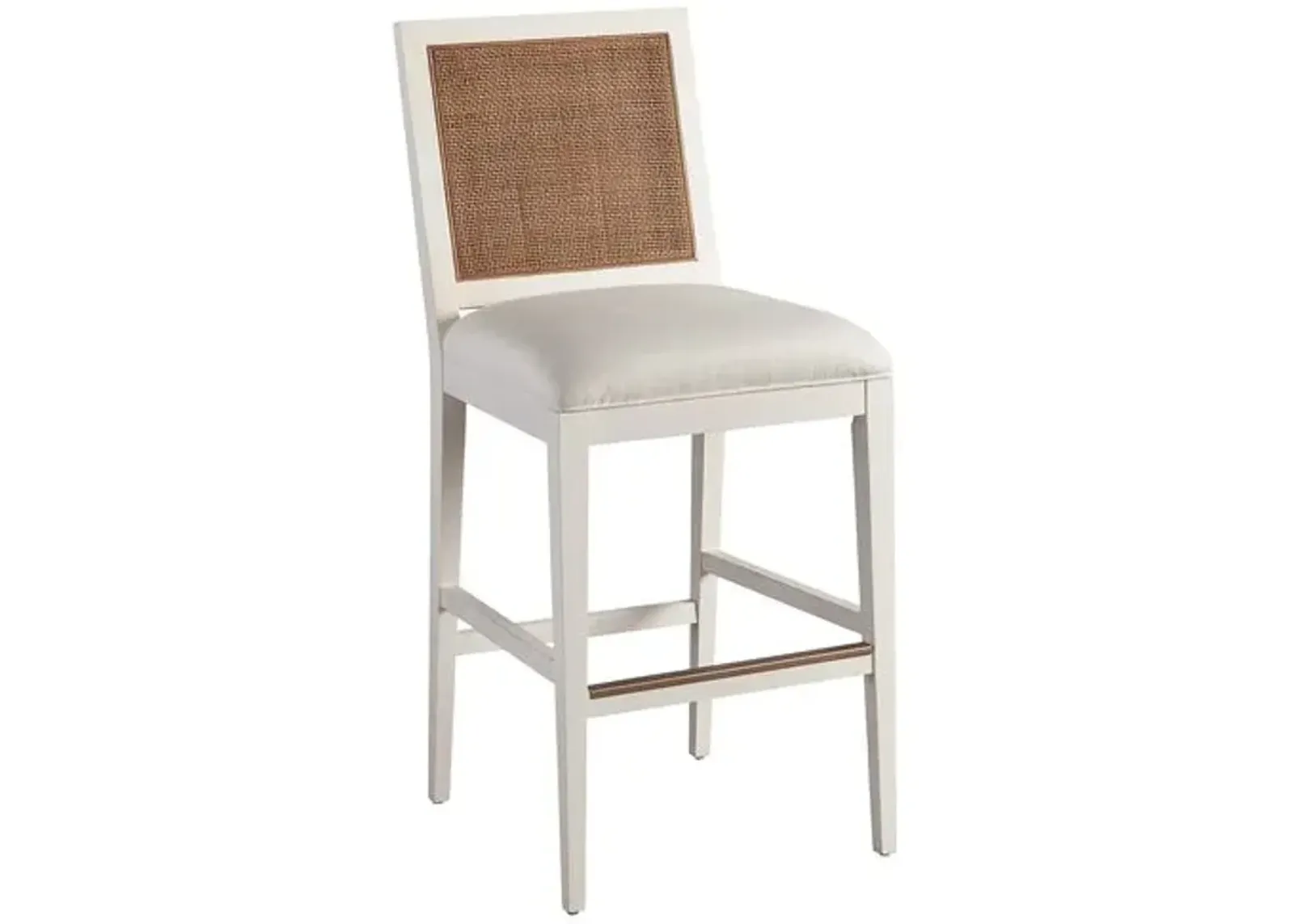 Laguna Cleo Barstool - White/Natural - Barclay Butera