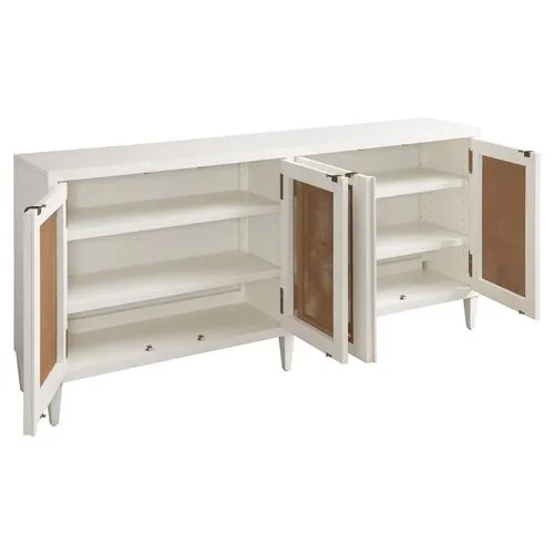 Laguna Bluebird Media Console - White/Natural - Barclay Butera