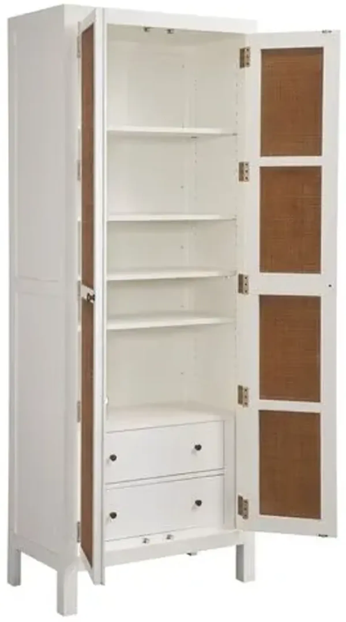 Laguna Surf Storage Cabinet - White/Natural - Barclay Butera