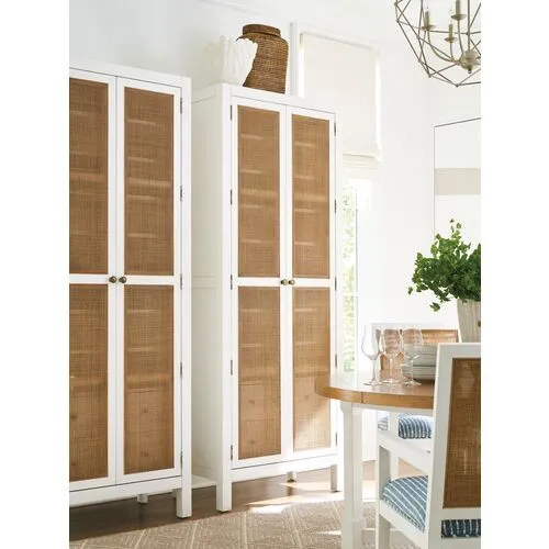 Laguna Surf Storage Cabinet - White/Natural - Barclay Butera