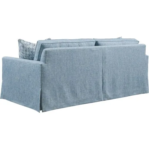 Sandpiper Slipcovered Sofa - Blue - Barclay Butera