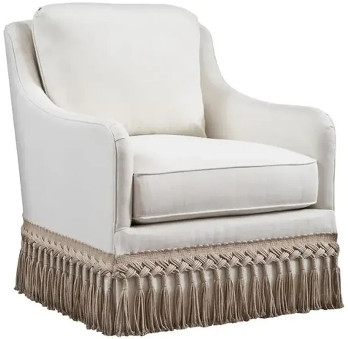 Salt Creek Swivel Chair - Cream - Barclay Butera