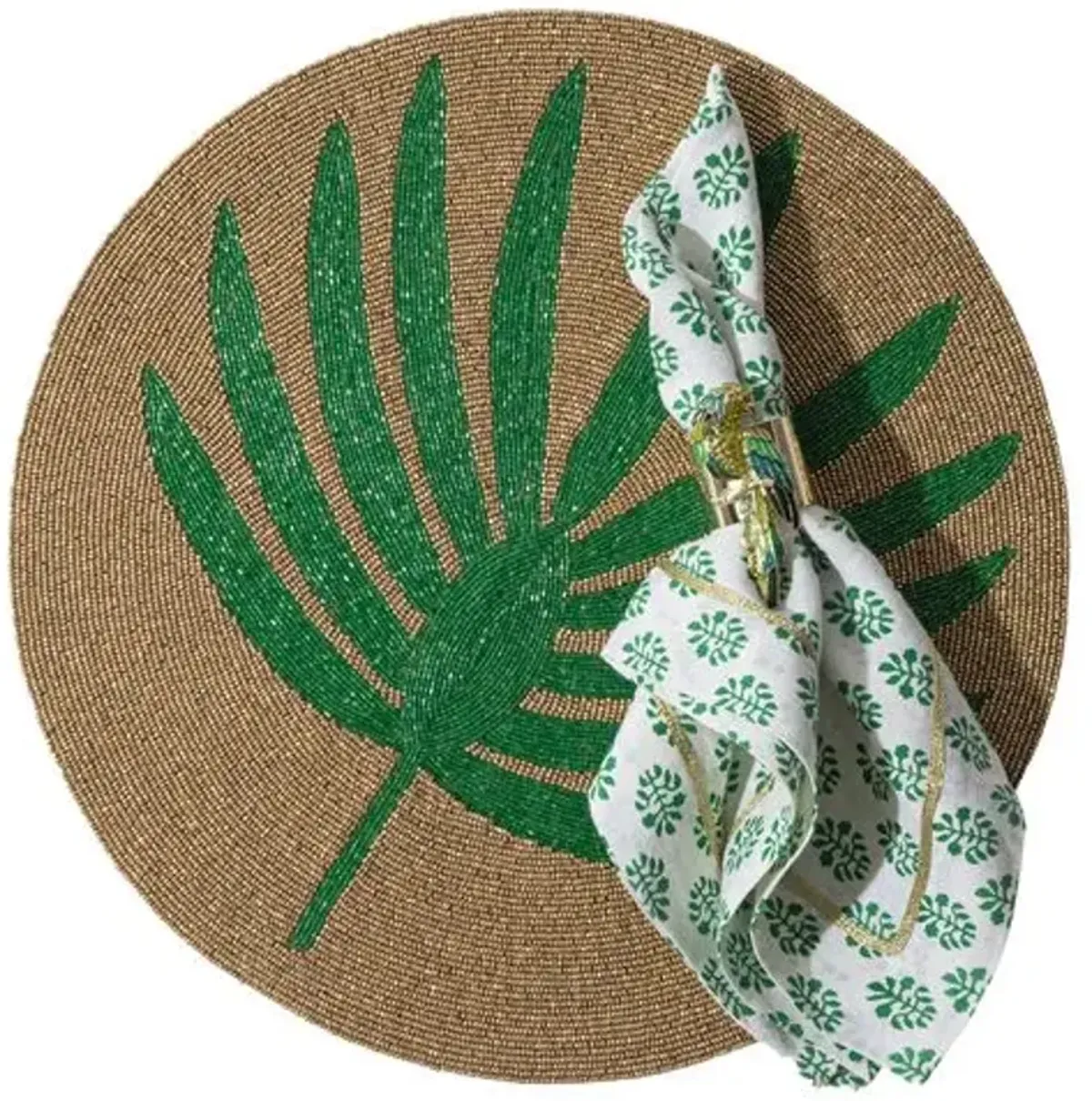 Palm frond placemat - green - Joanna Buchanan